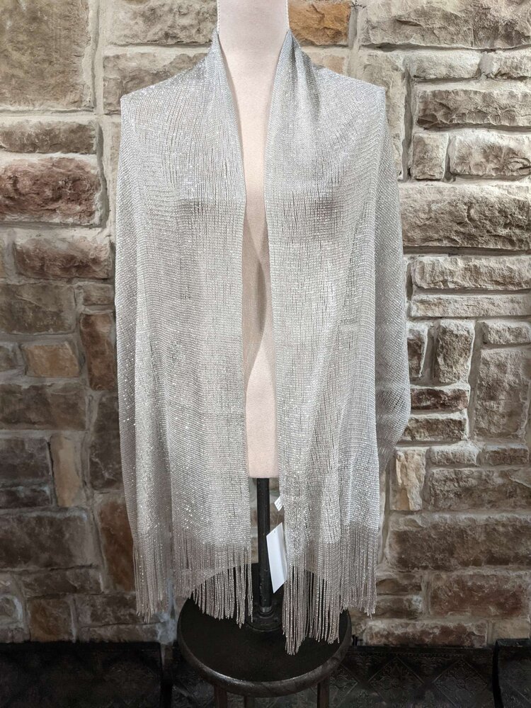 Silver Shimmer Scarf Wrap