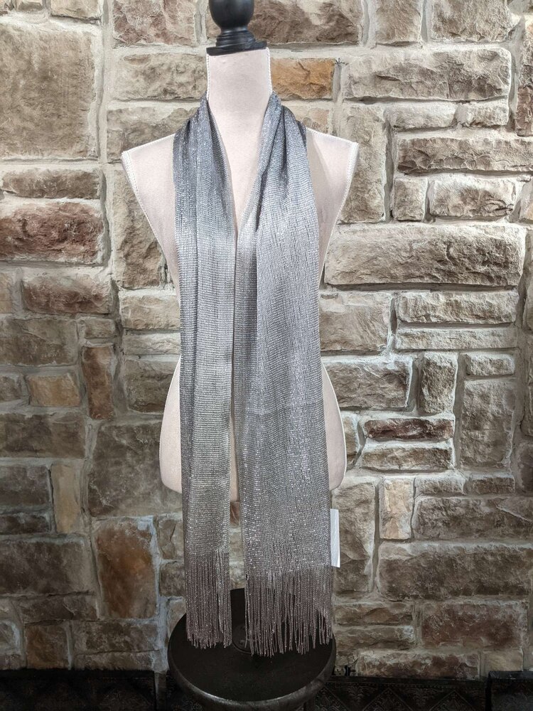 Dark Gray Shimmer Scarf Wrap