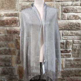 Dark Gray Shimmer Scarf Wrap