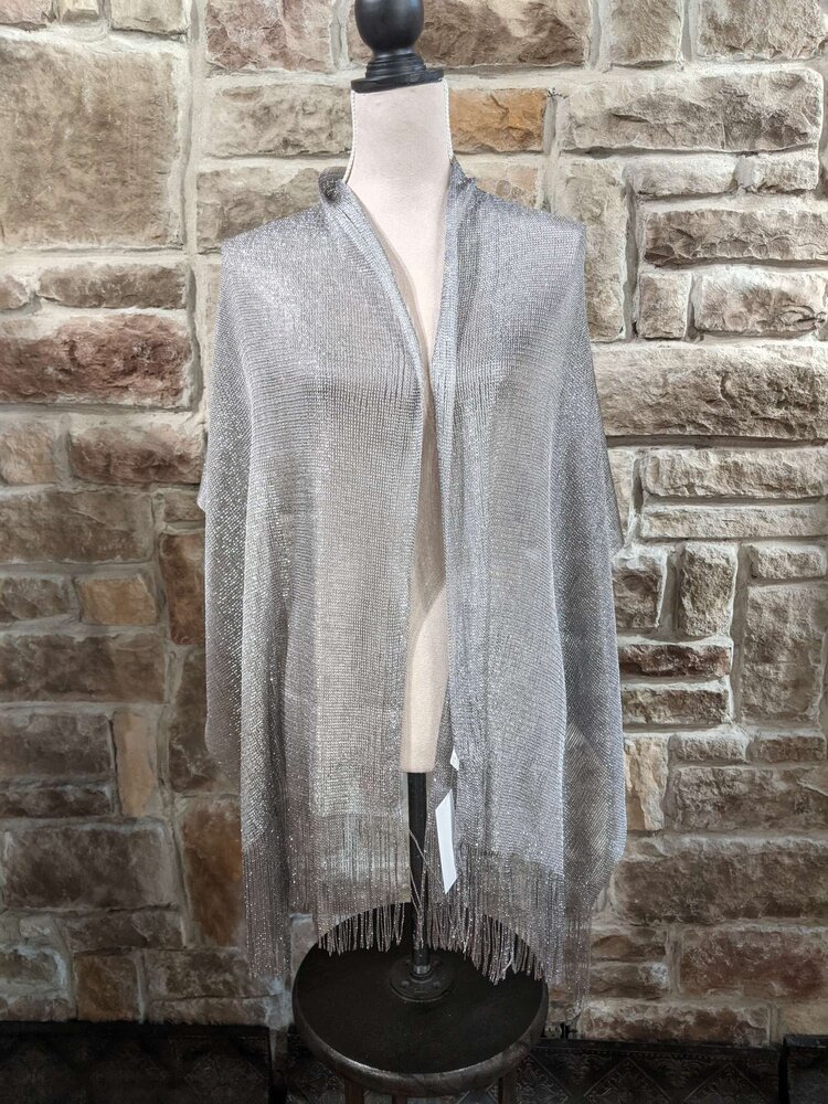 Dark Gray Shimmer Scarf Wrap