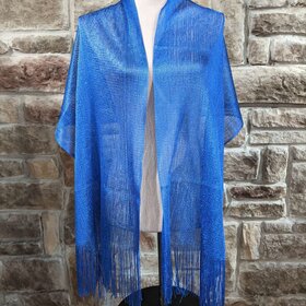 Royal Blue Shimmer Scarf Wrap