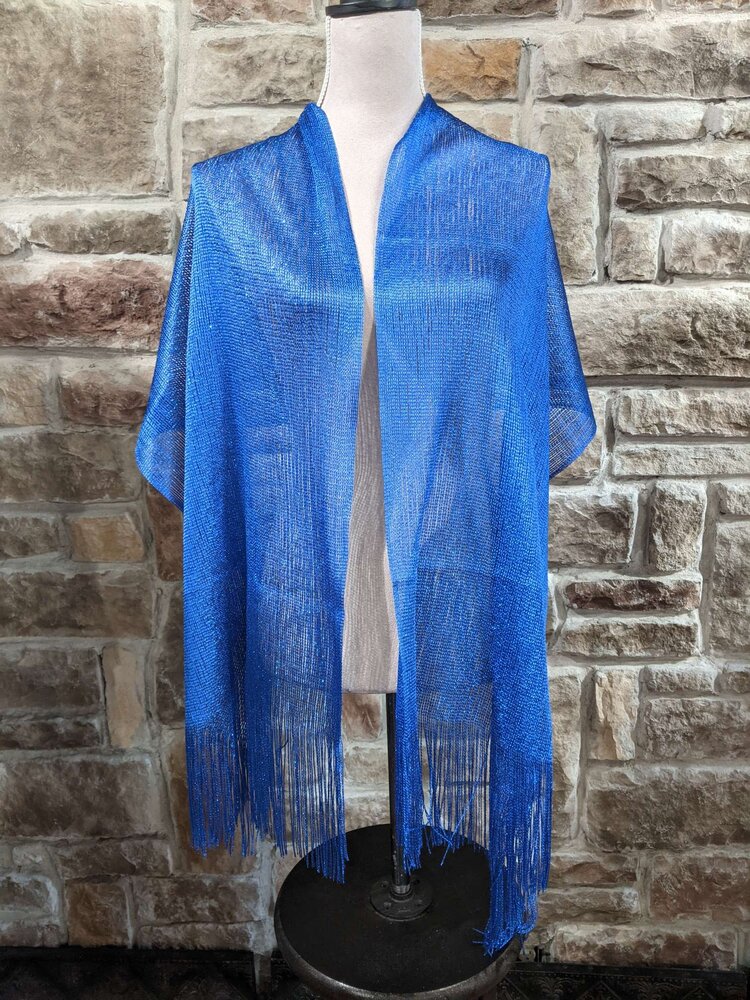 Royal Blue Shimmer Scarf Wrap