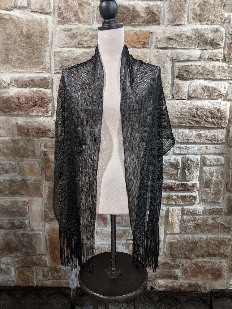 Black Shimmer Scarf Wrap