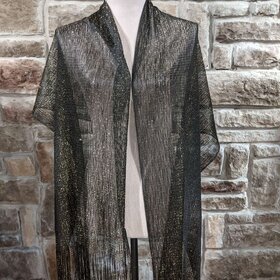 Black and Gold Shimmer  Scarf Wrap