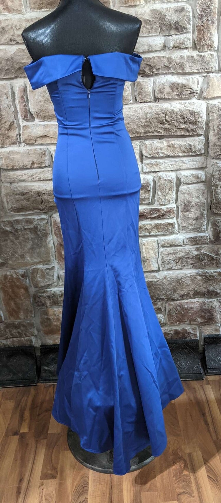 Royal Blue off the Shoulder Dress w/ Bow, Size 4