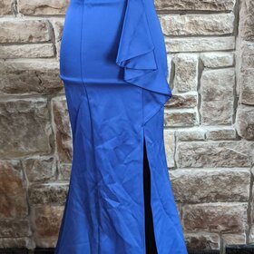 Royal Blue off the Shoulder Dress w/ Bow, Size 4