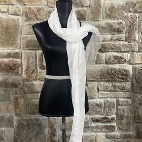 White Chiffon Scarf