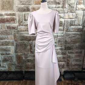 Xscape Mauve Rushed Short Sleeve Dress, Size 20W