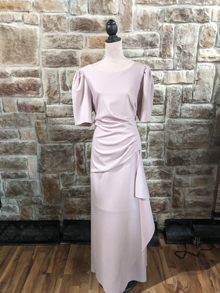 Xscape Mauve Rushed Short Sleeve Dress, Size 20W