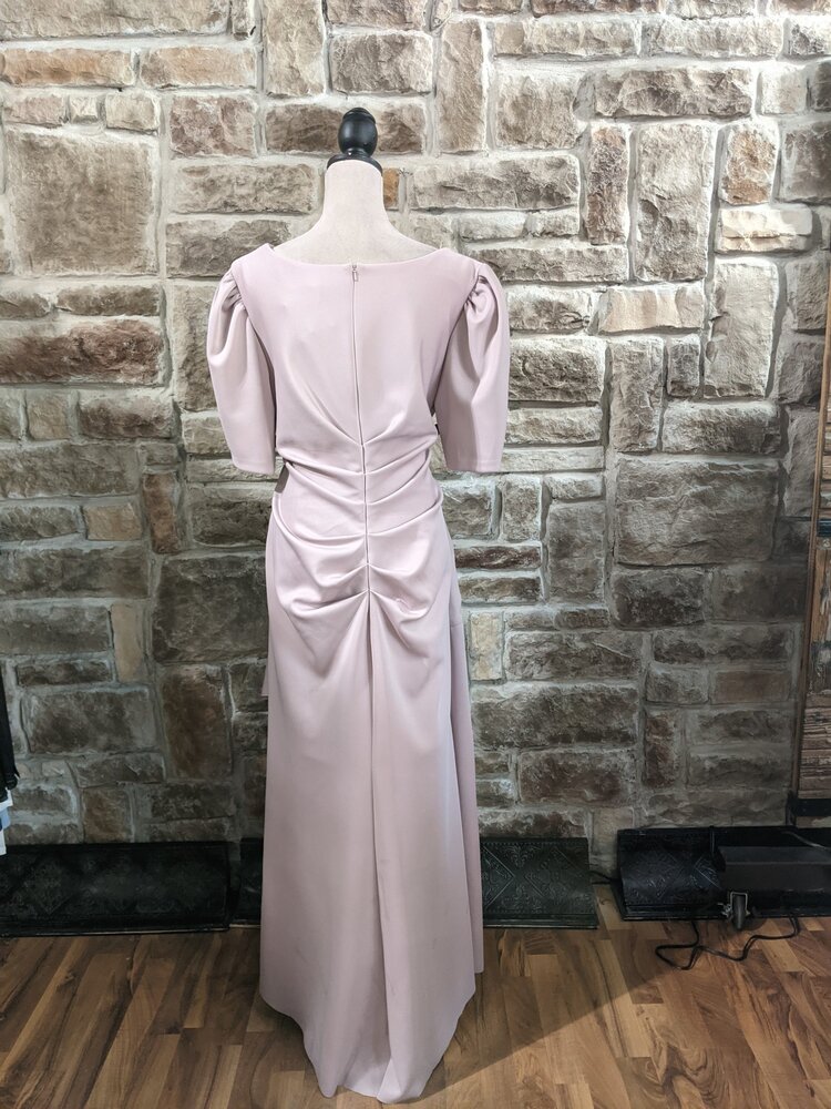 Xscape Mauve Rushed Short Sleeve Dress, Size 20W