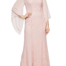 SLNY Faded Rose Long Sleeve Dress, Size 18