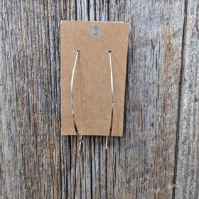 Silver Long Looped Earrings