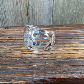 German Silver Bracelet with Geometric Design
