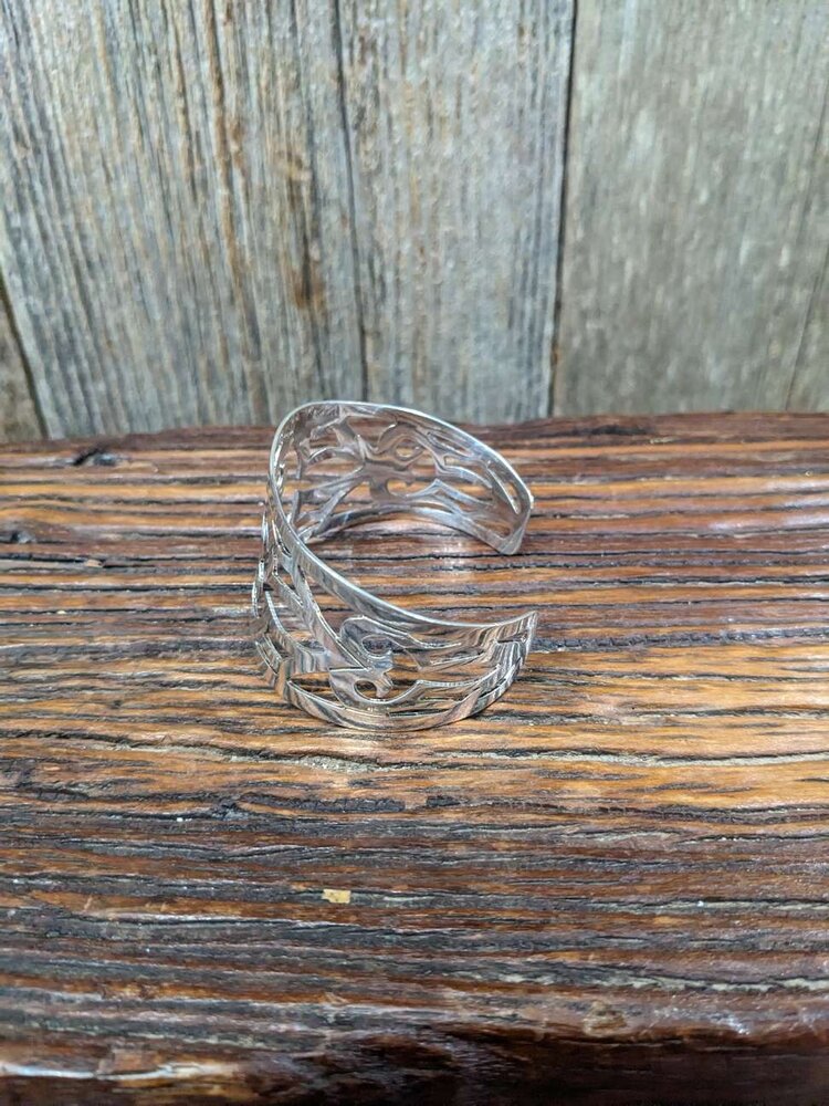 German Silver Bracelet with Geometric Design