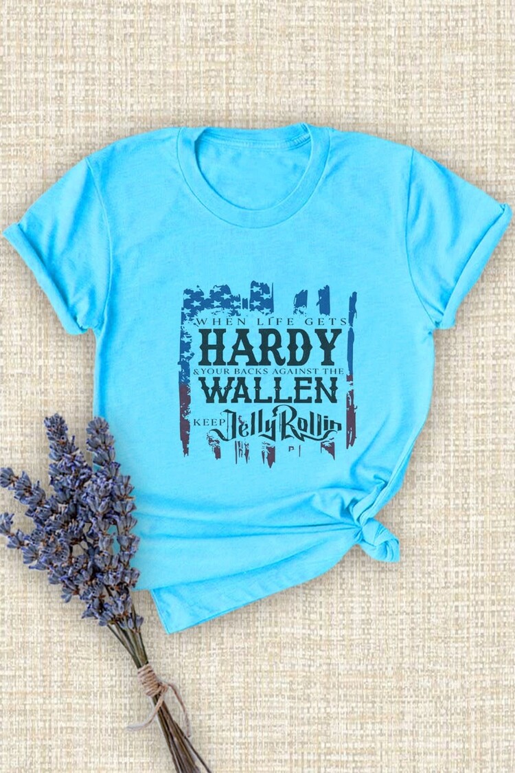 Caramelo Trend Pacific Blue Hardy Wallen T-Shirt
