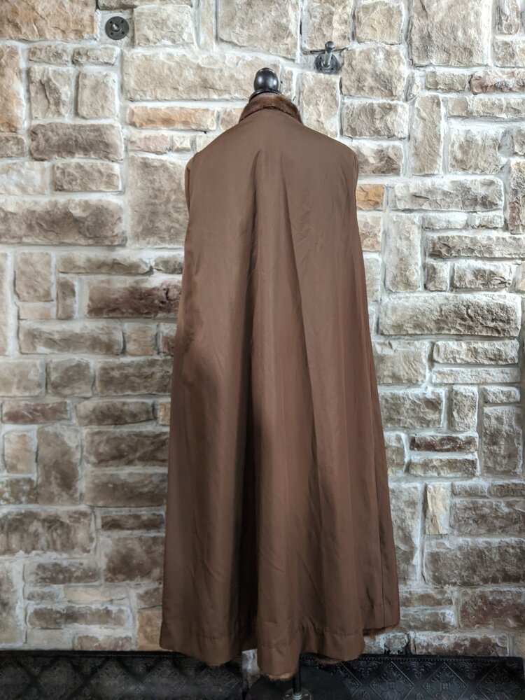 Ranch Mink Coat with Swirl Design, Size L