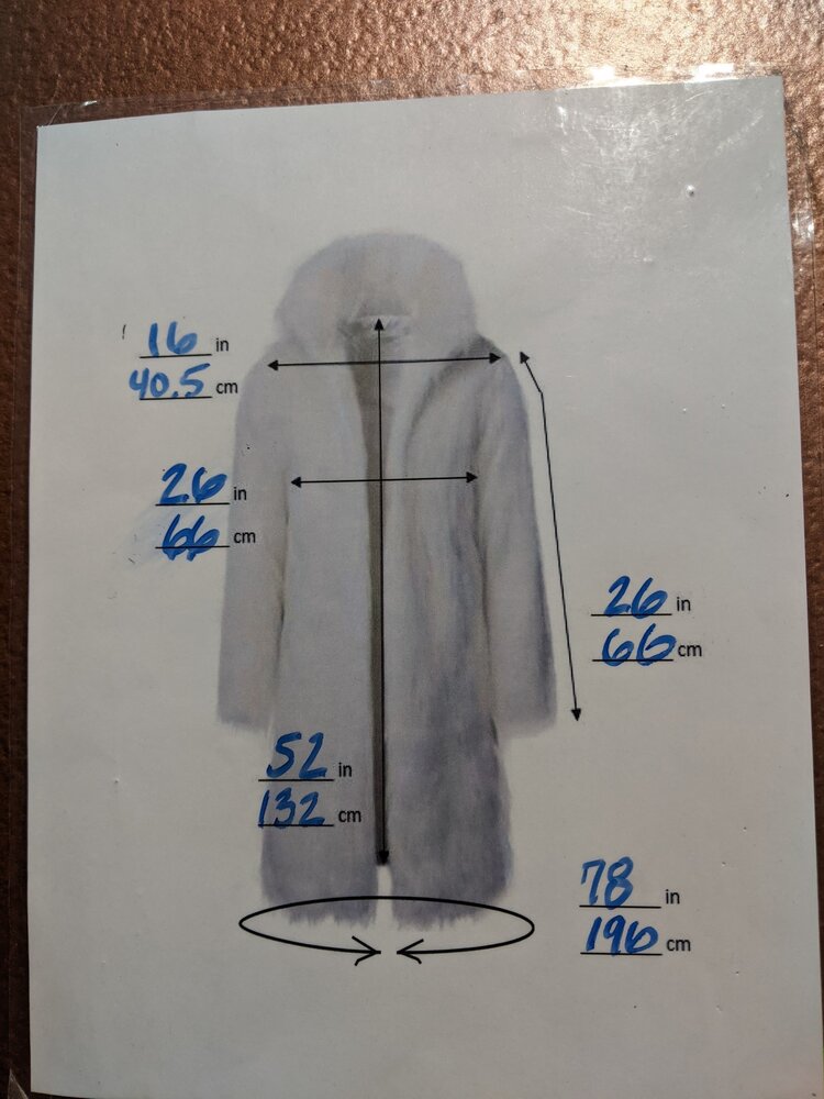 Ranch Mink Coat with Swirl Design, Size L