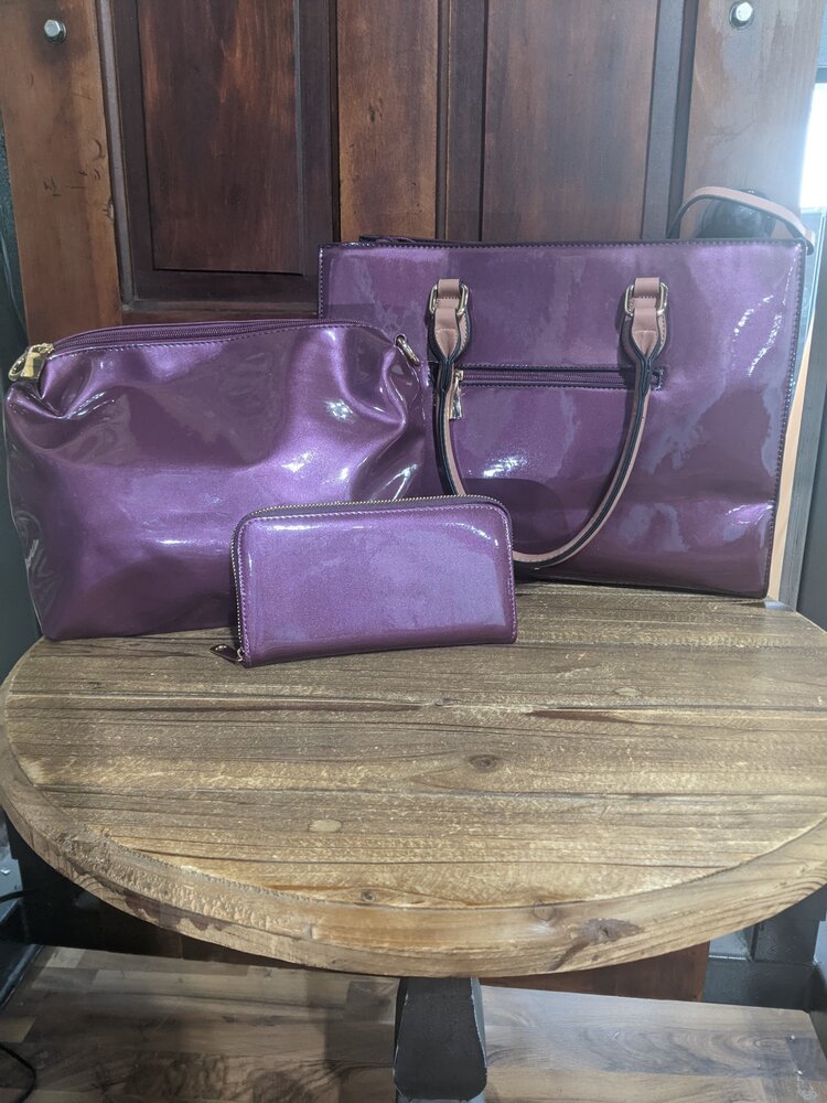 Purple Vegan 3 in 1 Purse