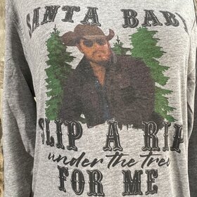 Caramelo Trend Gray Yellowstone Santa Rip Longsleeve T-Shirt