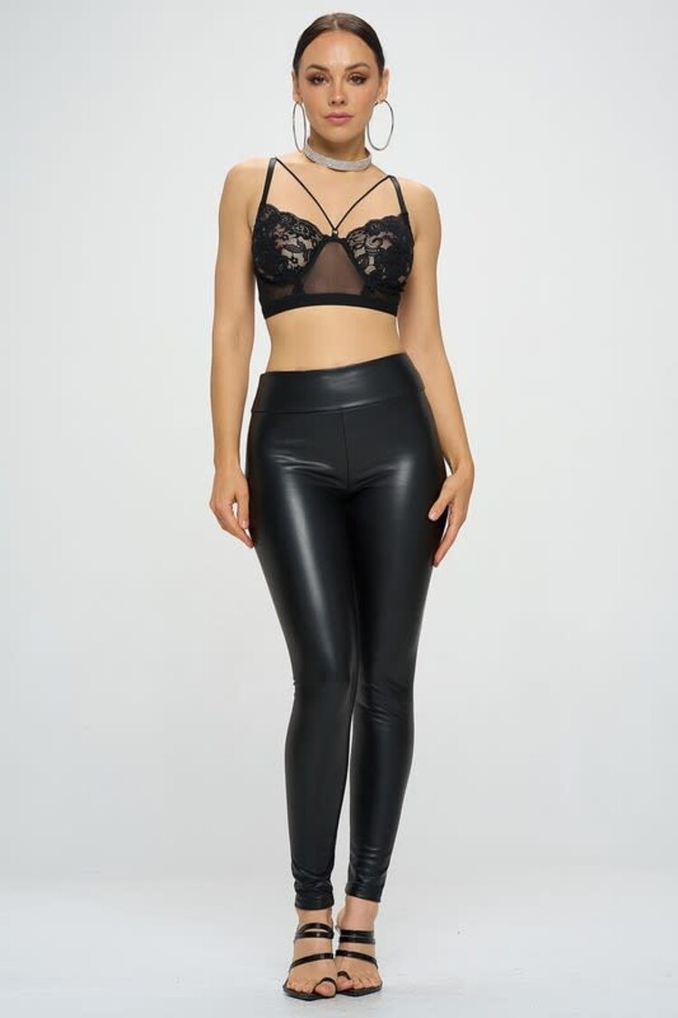 Oh Yes Black Lace Strappy Front Bralette