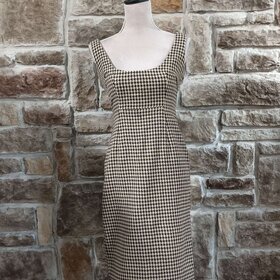 Ashley Brown And Tan Patterned Dress, Size M