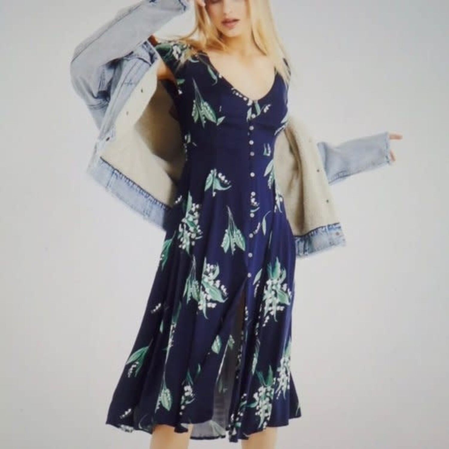 floral button down midi dress Floral Button Down Belted Midi Dress