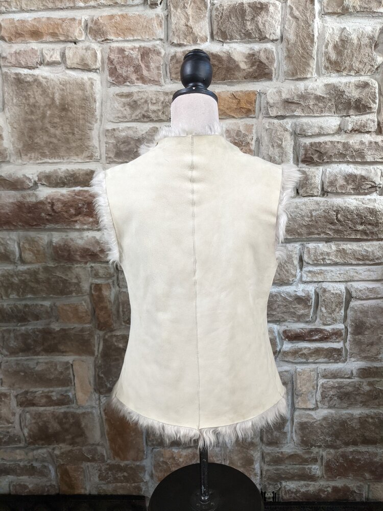 Joseph Off White Shearling Vest , Size S