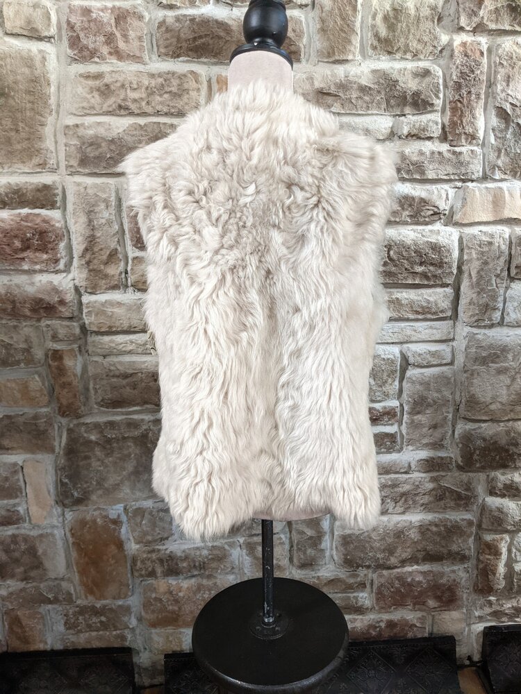 Joseph Off White Shearling Vest , Size S