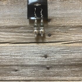 Silver w/ Dragon Blood Jasper Drop Earrings