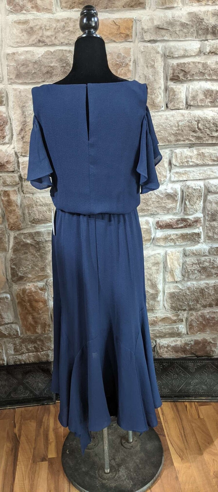 Navy blue Cold Shoulder Dress w/ Belt, Size 6