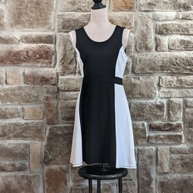 Rosie Harlow Black and White Color Blocked Dress