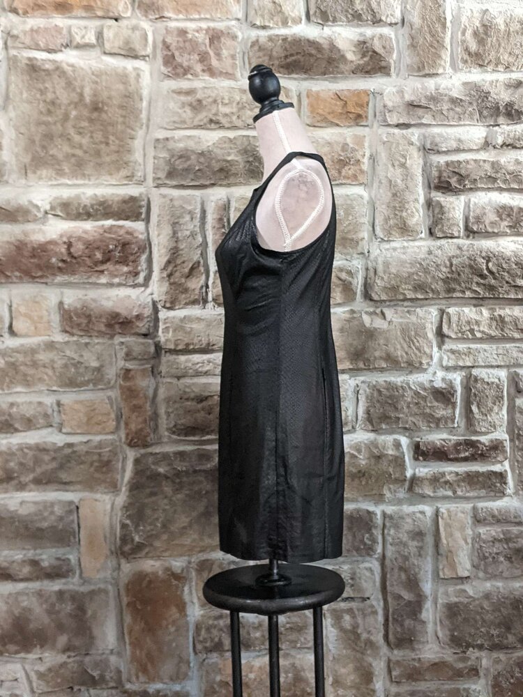 Guess Black Snakeskin Print Halter Dress, Size 6