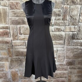 Ralph Lauren Black Cut-Out Back Jersey Dress, Size 2