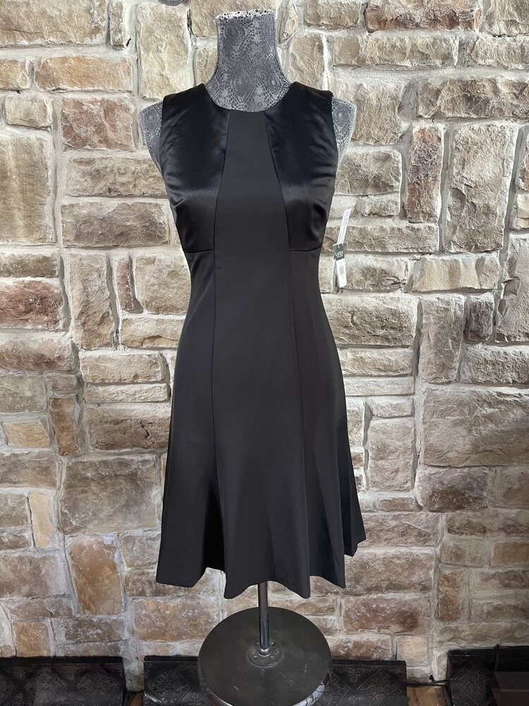 Ralph Lauren Black Cut-Out Back Jersey Dress, Size 2