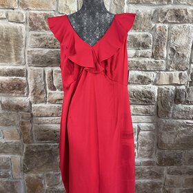 Love Squared Red Ruffled Bodycon Dress, size 2X