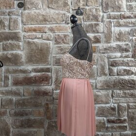 Aidan Mattox Dusty Pink Dress with Sequined Bodice, Size 2