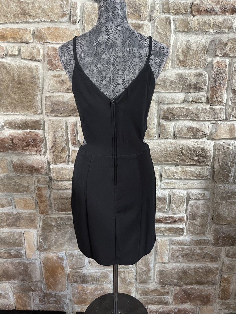 Speechless Black Rhinestone Infinity Waist Bodycon Dress, Size 11