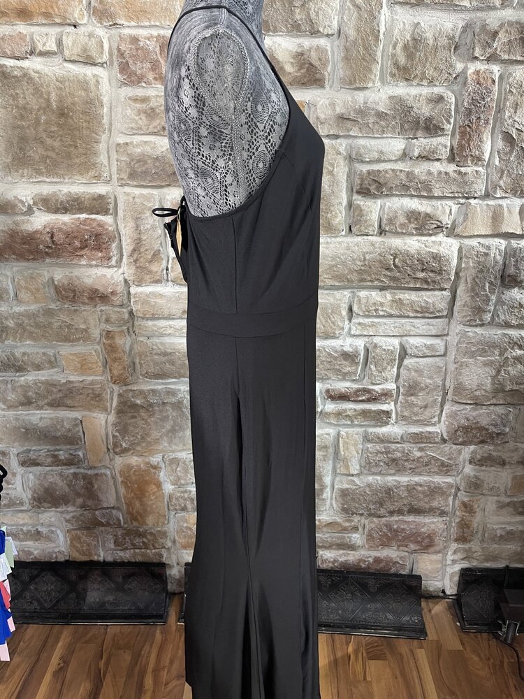 Mmonds chein Black Sleeveless Tie Back Dress, Size XL