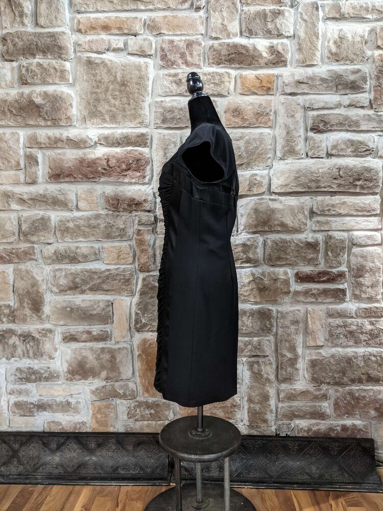 Caché Black Rouched Dress, Size 12