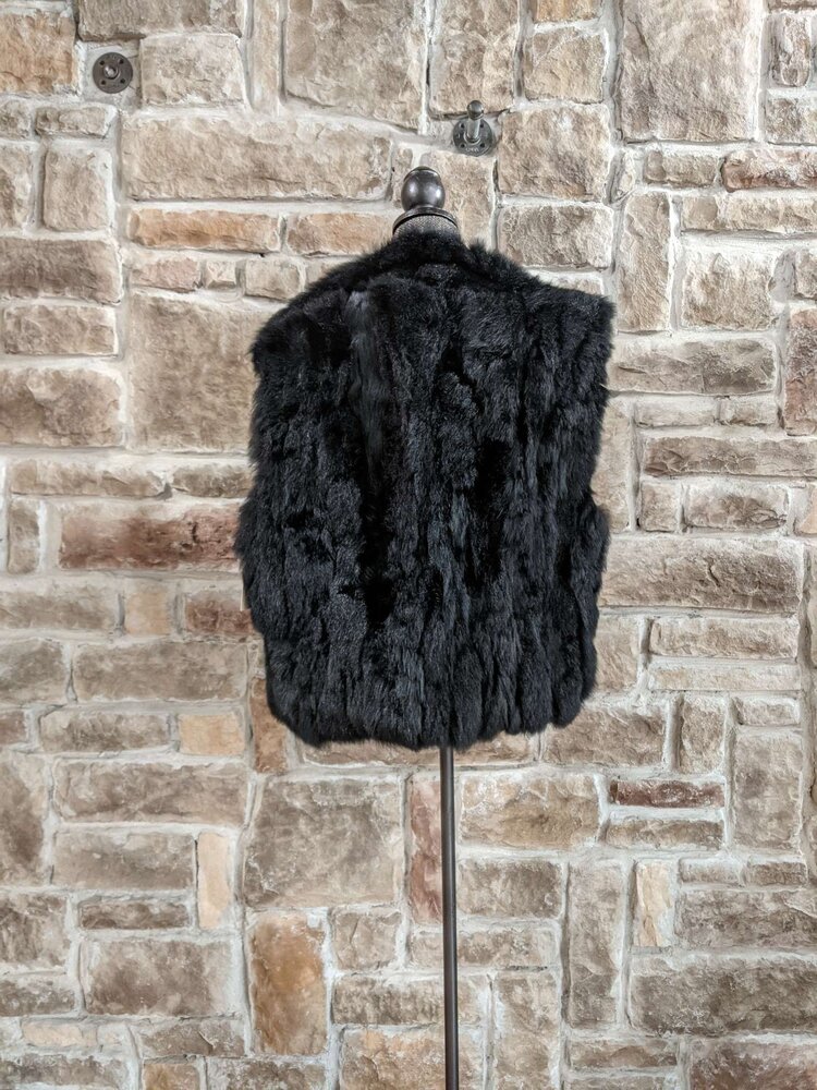 Black New Zealand Opossum Vest,  Size M