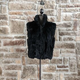 Black New Zealand Opossum Vest,  Size M