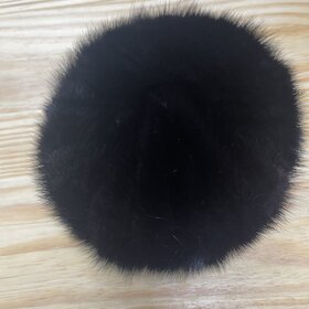 Saks Fifth Avenue Black Mink Beret