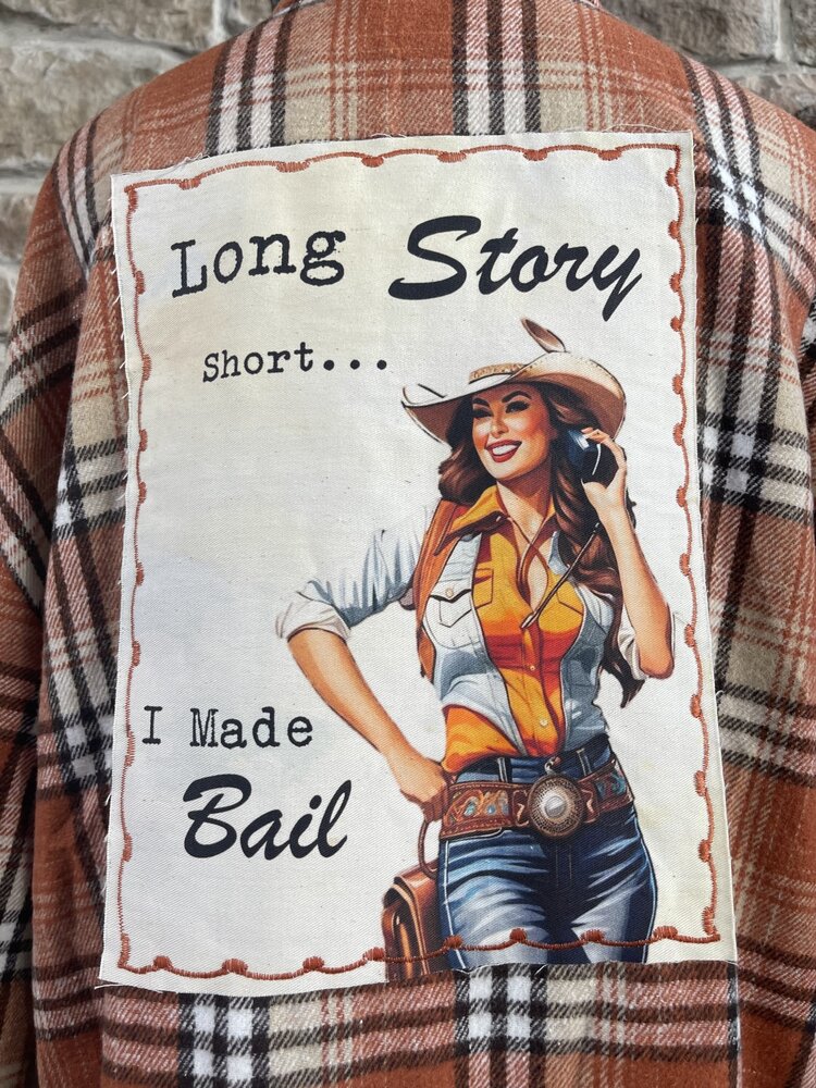 Rust Plaid Shacket - Long Story Short