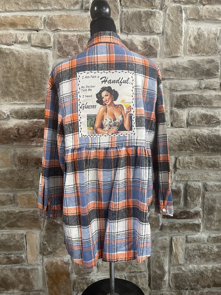 Orange and Blue Plaid Shacket - I Am Not A Handful