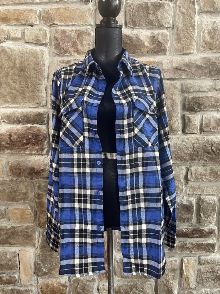 Blue Plaid Shacket - I Got My Curves