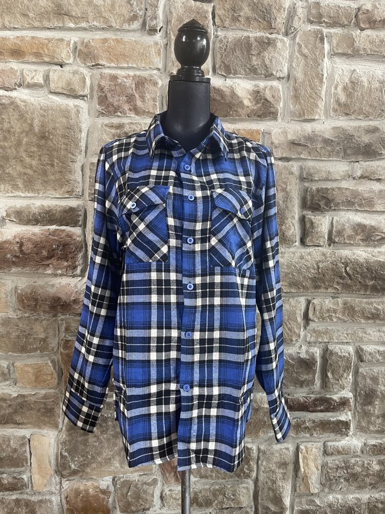 Blue Plaid Shacket - I Got My Curves