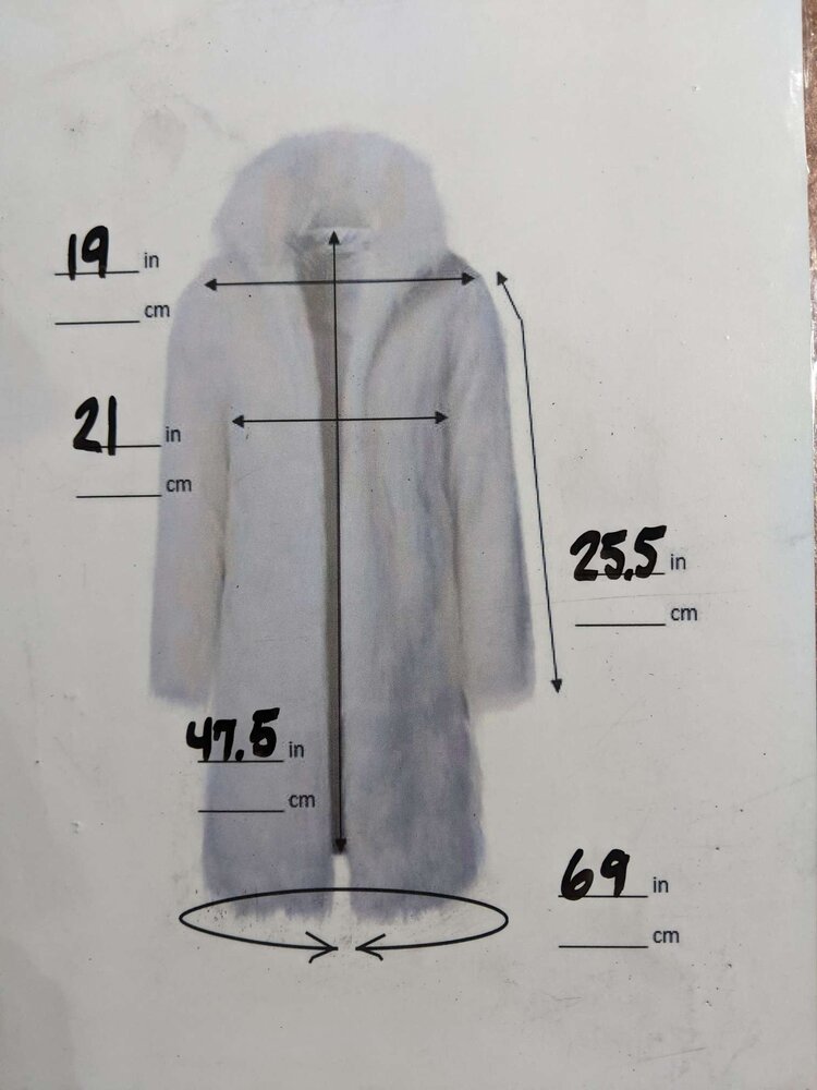 Ranch Mink Coat With Wing Collar, Size M