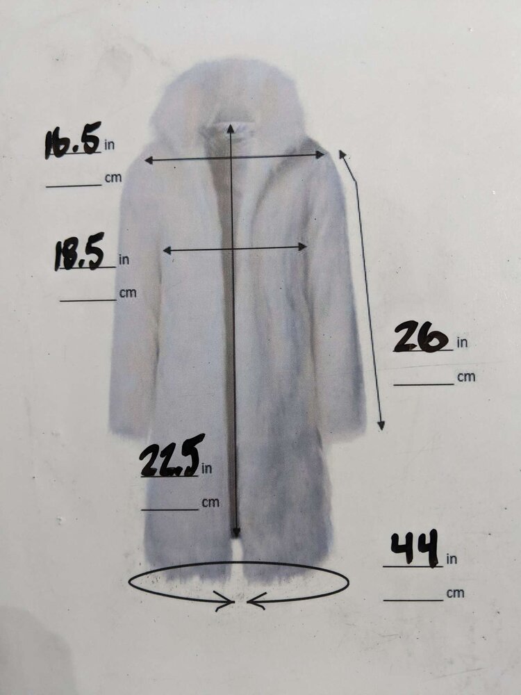 Gray Shearling Short Jacket, Size M