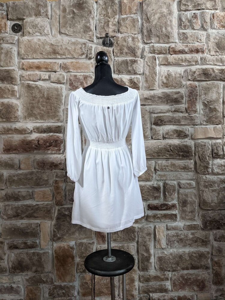 White Long sleeve Dress, Size S