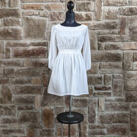 White Long sleeve Dress, Size S